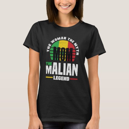 Mali Malian Mali Flag Mütter Day T-Shirt (Vorderseite)