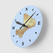Mali Map Clock Runde Wanduhr (Winkel)