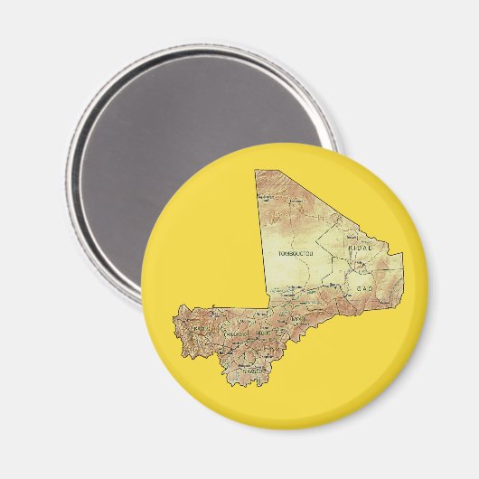Mali Map Magnet (Vorderseite/Rückseite)
