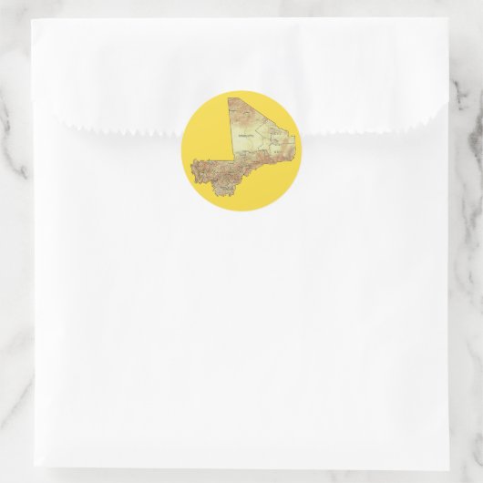 Mali Map Sticker (Tasche)