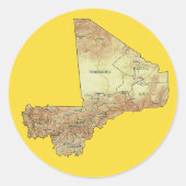 Mali Map Sticker (Vorderseite)
