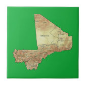 Mali Map Tile Fliese (Vorderseite)