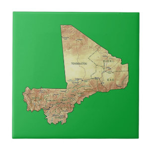 Mali Map Tile Fliese