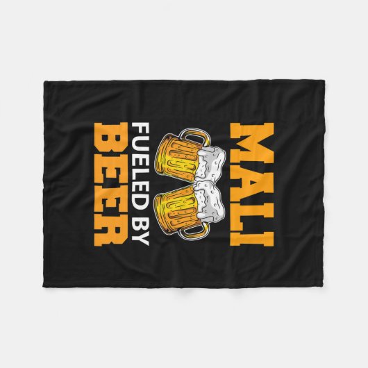 Mali mit Bier gespeist Fleecedecke (Vorderseite (Horizontal))