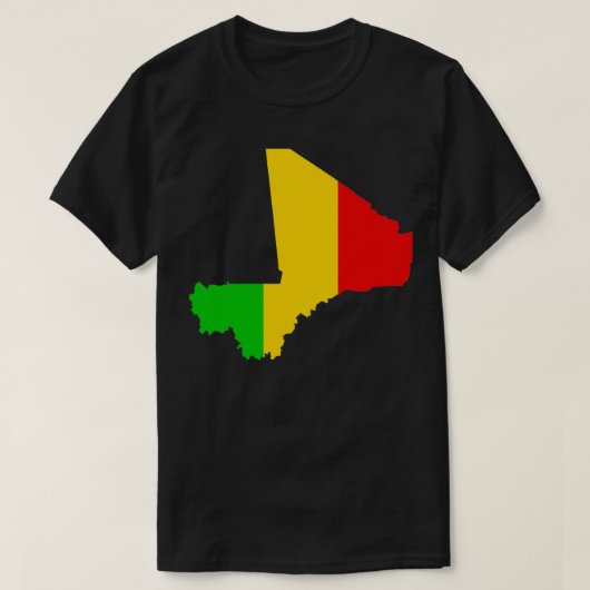 Mali National Flag inside African Nation of Mali O T-Shirt (Design vorne)