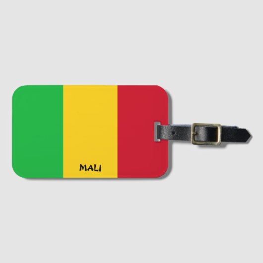 Mali National Flag Patriotic Gepäckanhänger (Vorderseite (Horizontal))