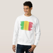 Mali-Pinselstrich, nationale Flagge Sweatshirt (Vorne ganz)