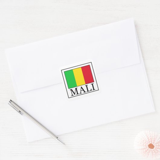 Mali Quadratischer Aufkleber (Umschlag)