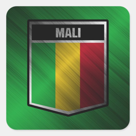 Mali Quadratischer Aufkleber (Vorderseite)