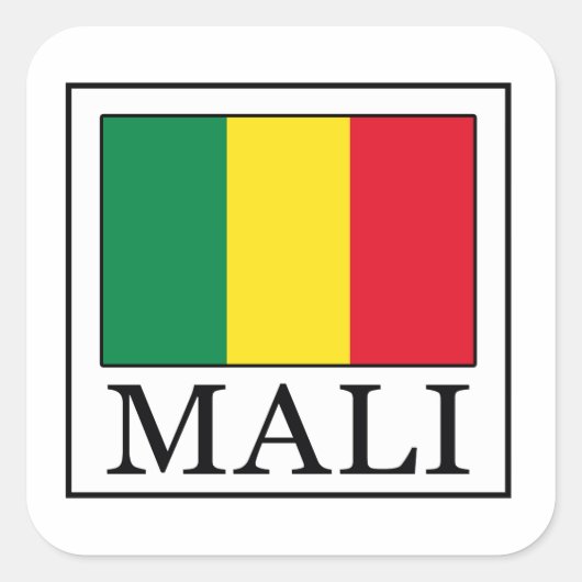 Mali Quadratischer Aufkleber (Vorderseite)