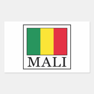 Mali Rechteckiger Aufkleber