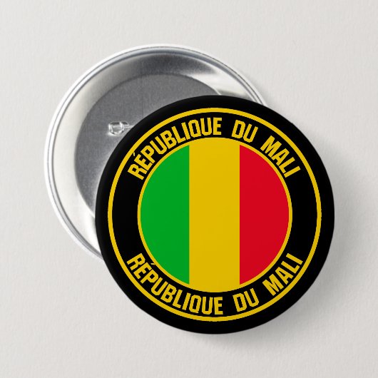 Mali Round Emblem Button (Vorne & Hinten)