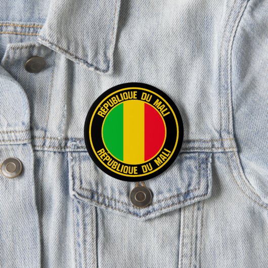 Mali Round Emblem Button (Beispiel)