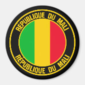 Mali Round Emblem Magnet (Vorne)