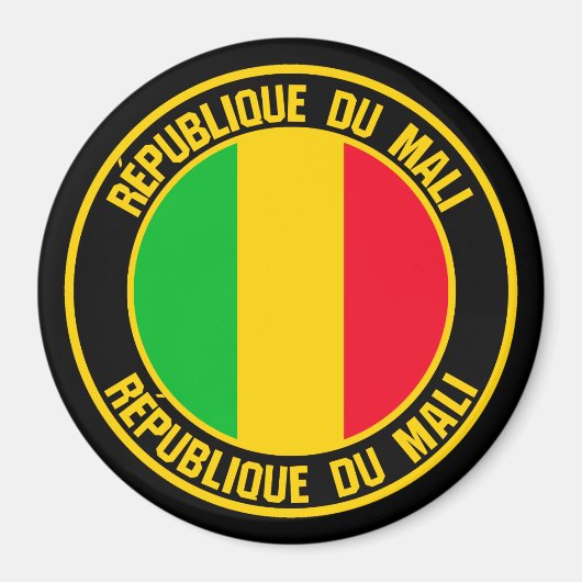 Mali Round Emblem Magnet (Vorne)