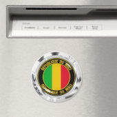 Mali Round Emblem Magnet (In Situ (Geschirrspüler))