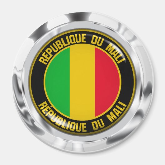 Mali Round Emblem Magnet (Vorne)