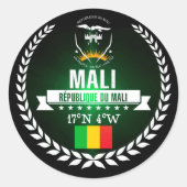 Mali Runder Aufkleber (Vorderseite)