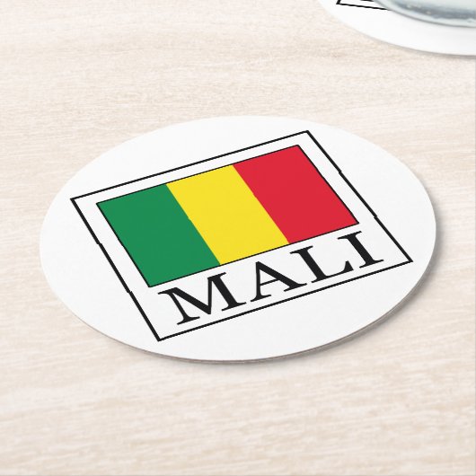 Mali Runder Pappuntersetzer (Angewinkelt)