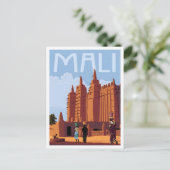 Mali Vintage Reise Postkarte (Stehend Vorderseite)