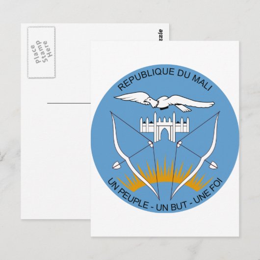 Mali-Wappen Postkarte (Vorne/Hinten)