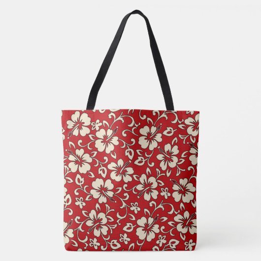 Malia Hawaiian Hibiskus Floral Beach Bag Tasche (Vorderseite)