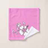 Malia Hawaiian Hibiskus Floral Coordinate - Pink Badhandtuch Set (Waschlappen)