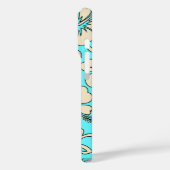 Malia Hibiskus Hawaiian Floral Aqua Creme Case-Mate iPhone Hülle (Rückseite / Links)