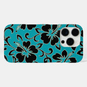 Malia Hibiskus Hawaiian Floral Aquamarin und schwa Case-Mate iPhone Hülle (Rückseite (Horizontal))