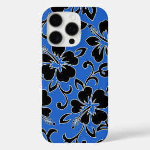 Malia Hibiskus Hawaiian Floral Royal und Black iPhone 16 Pro Hülle