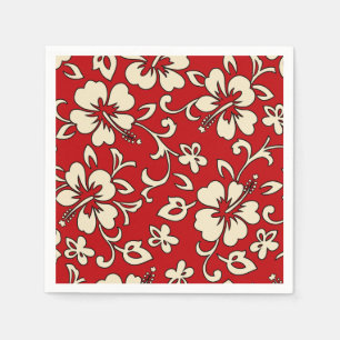 Malia Hibiskus Hawaiian Floral Serviette