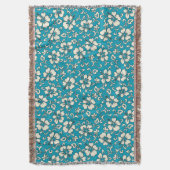 Malia Hibiskus Hawaiian Floral Throw Blanket Decke (Vorderseite Vertikal)