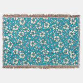 Malia Hibiskus Hawaiian Floral Throw Blanket Decke (Vorderseite)