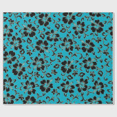 Malia Hibiskus Hawaiian Pareau Print Geschenkpapier (Flach)