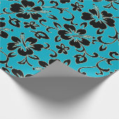 Malia Hibiskus Hawaiian Pareau Print Geschenkpapier (Ecke)