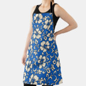 Malia Hibiskus Hawaiian Royal und Cream Schürze (InSitu)