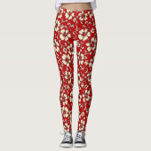 Malia Hibiskus Hawaiian Tropical Floral Leggings (Vorderseite)