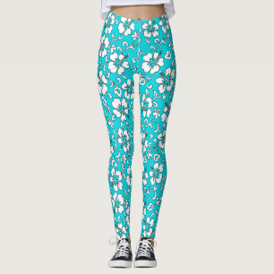 Malia Hibiskus Hawaiian Tropical Floral Leggings