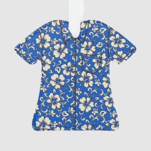 Malia Hibiskus Hawaiian Vintag Aloha Shirt Ornament