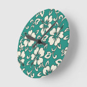 Malia Hibiskus Hawaiian Wall Uhren (Winkel)