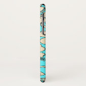 Malia Hibiskus-hawaiische Blumenaqua-Creme Case-Mate iPhone Hülle (Hinten/Links)