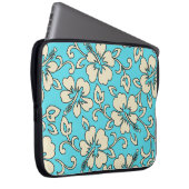 Malia Hibiskus-hawaiischer NeoprenWetsuit Laptopschutzhülle (Vorne Rechts)