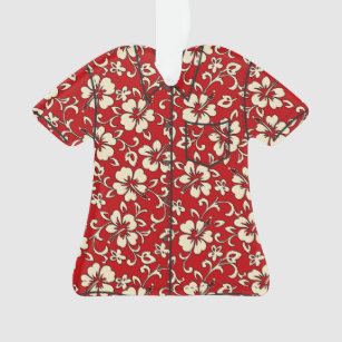 Malia Hibiskus-hawaiisches Vintages Aloha Shirt Ornament
