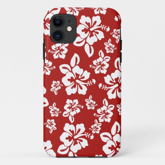 Malia Hibiskus - Rotes Hawaiianisches Pareau Print Case-Mate iPhone Hülle (Rückseite)