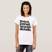 Malia u. Sasha u. Barack u. Michelle T-Shirt (Vorne ganz)