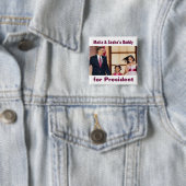 Malia u. Sashas Vati für Präsidenten Button (Beispiel)