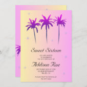 Malibu 16 . Geburtstag Birthday Party Einladung (Vorne/Hinten)