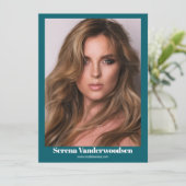Malibu 5 Modeling Comp Card | Doppelseitig Einladung (Stehend Vorderseite)