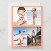 Malibu 5 Modelling Comp Card | beidseitig Einladung (Rückseite)