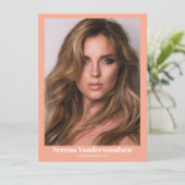 Malibu 5 Modelling Comp Card | beidseitig Einladung (Stehend Vorderseite)